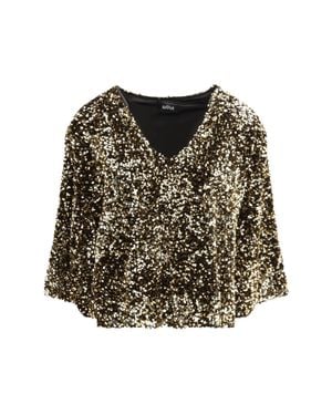 Ella Sequined Blouse - Black