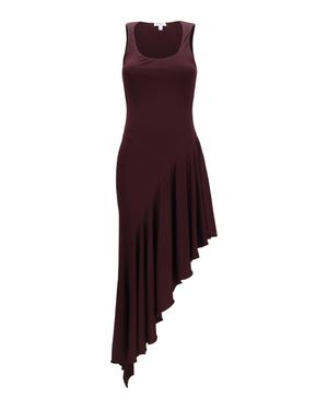 Alaïa Alaïa Asymmetric Fluid Jersey Dress - Purple