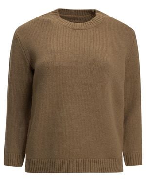 TOTEME Camel-Colored Crew-Neck Jumper - Brown