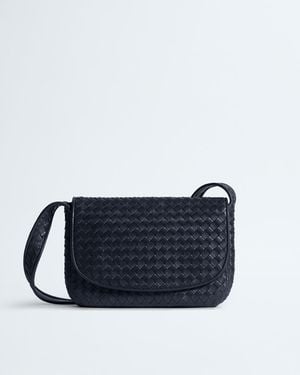 Bottega Veneta Veneto Messenger Small Crossbody Bag - Blue