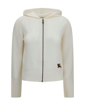 Burberry Cardigan Hooded Wool - White