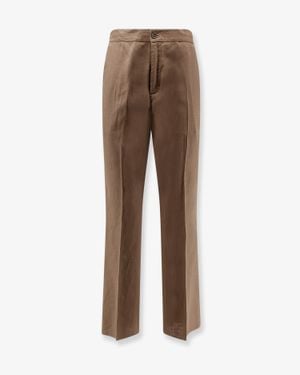 Hevò Torre Chianca Linen And Viscose Pants - Natural