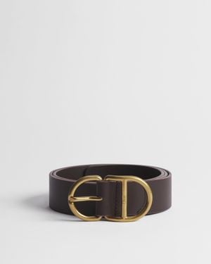 Dior Cd Leather Belt - Black