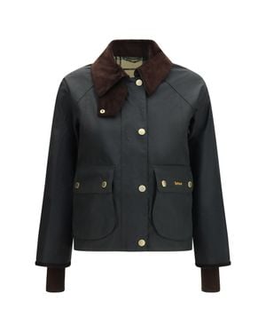Barbour Beadnell Waxed Jacket Sage/Ancient - Black