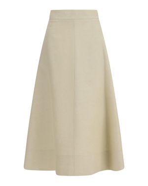P.A.R.O.S.H. P.A.R.O..H. Wide Midi Skirt - White