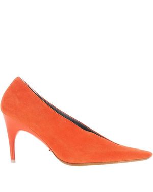 Balenciaga Duchesse Suede Leather Pumps - Orange