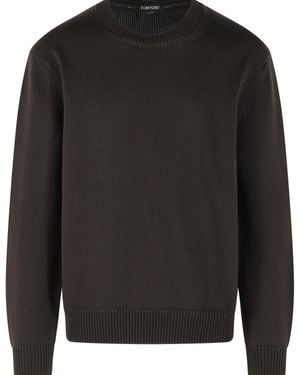 Tom Ford Cotton And Silk Jumper - Black