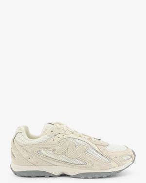 New Balance U204L Mesh And Suede Trainers - Natural