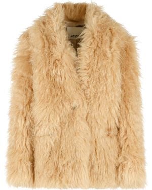 Isabel Marant 'Mylae' Polyester Fur Coat - Natural