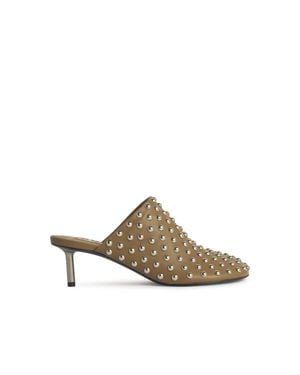 Jil Sander Chimera Leather Mules - Metallic