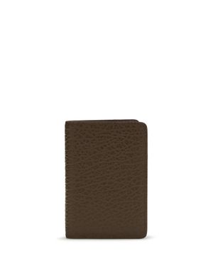 Margiela Leather Card Holder Field - Brown