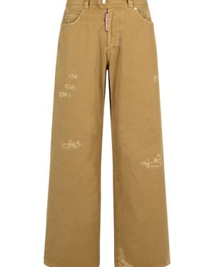 DSquared² '9 To 5' Cotton Pants - Natural