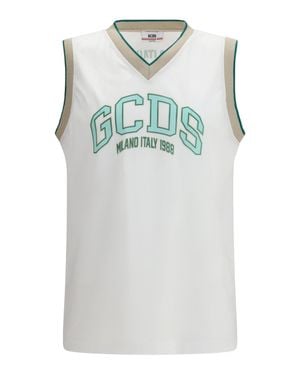 Gcds Logo Lounge Mesh Tank Top Optic - Grey