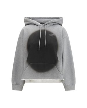 MM6 by Maison Margiela Hoodie Numeric Logo Spray - Grey