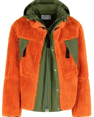 Sacai 'Sherling' Wool Blend Jacket - Orange