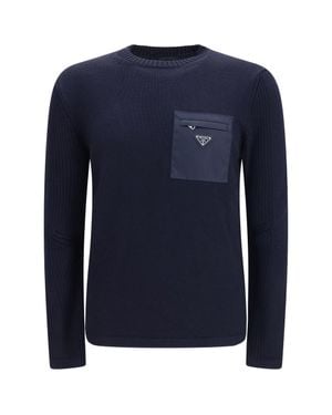 Prada Virgin Wool Jumper - Blue