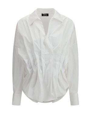 Ella Shirt With Front Ruching - White
