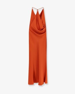 ACTUALEE Dress Long Satin - Red