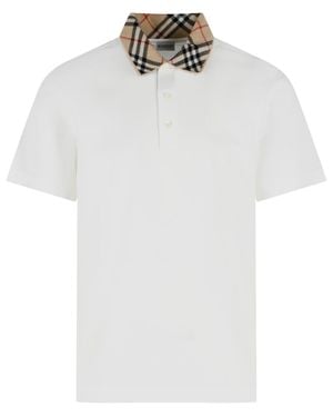 Burberry 'Evan' Cotton Polo Shirt - White