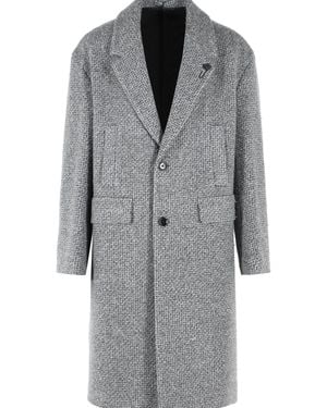Lardini Virgin Wool Blend Coat - Grey