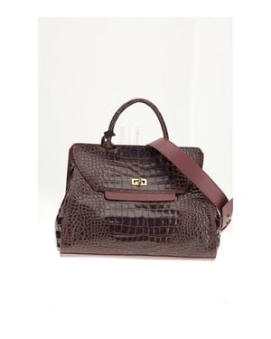 VISONA Bengala Shoulder Bag Bordeaux - Brown