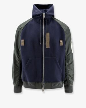 Sacai Cotton Blend Sweatshirt - Blue