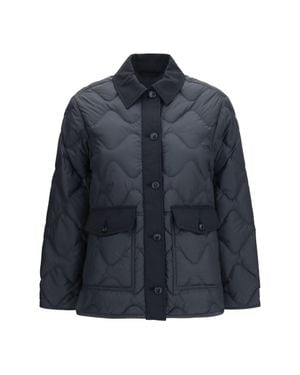 Woolrich Heritage Stand Up Collar Down Jacket Charcoal - Blue