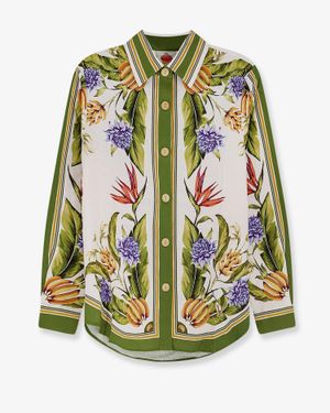 FARM Rio Shirt Linen Viscose - Green