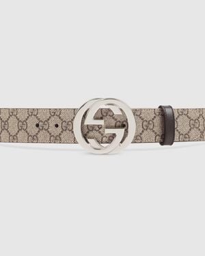 Gucci "Gg Supreme" Belt - Natural