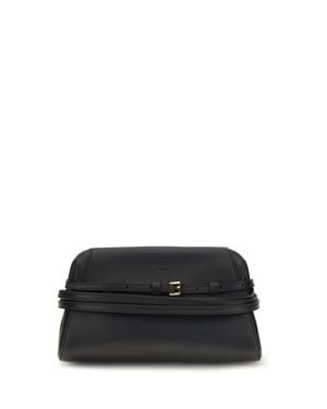 Moschino Belt-Detail Clutch - Black