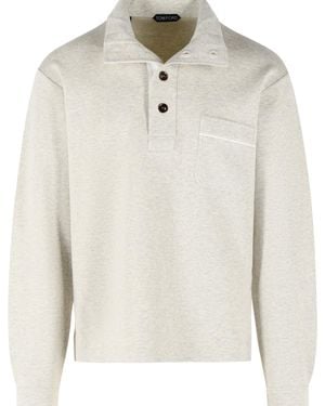Tom Ford Ivory Cotton Blend Jumper - White
