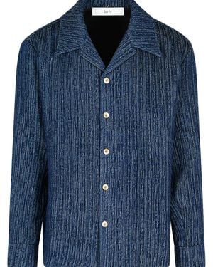 Séfr 'Wes' Cotton Shirt - Blue