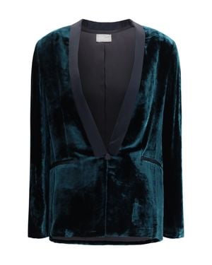 forte_forte Moiré Velvet Tuxedo Jacket Woods - Blue