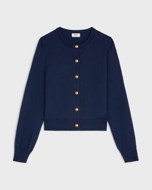 Celine Wool Cardigan - Blue