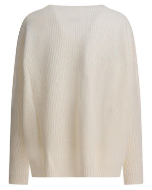 Max&Moi Cashmere Blend Crewneck Jumper - Natural