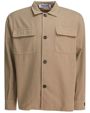 Altum Cotton Overshirt Jacket - Brown
