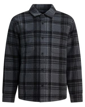 Vince Check Overshirt Jacket - Black