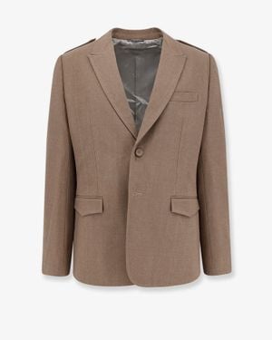 Dior Single-Breasted Virgin Wool Blazer - Brown