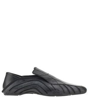 Gucci Leather Slip-On Sneakers - Black