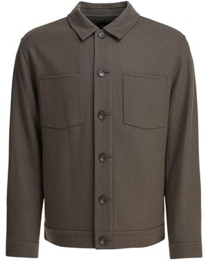 Vince Vitgin Wool Polyamide Jacket - Green