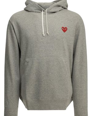 COMME DES GARÇONS PLAY Emblem" Hoodie - Grey