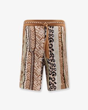 Laneus Cotton Blend Bermuda Shorts - White
