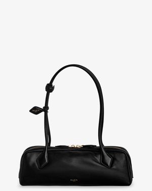 Alaïa Le Teckel Leather Shoulder Bag - Black