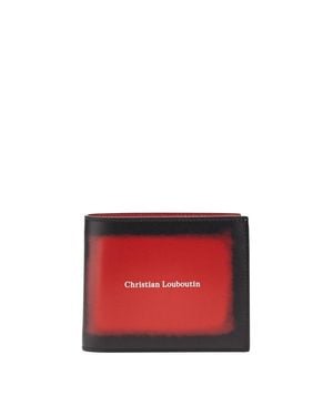 Christian Louboutin Canopy Leather Bi-Fold Wallet - Red