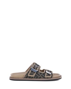 Fendi Ff Sandals - White