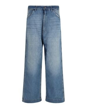 Margiela Patchwork Wide Leg Jeans Medium - Blue