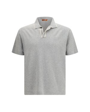 Cruna Knitted Polo Shirt - Grey