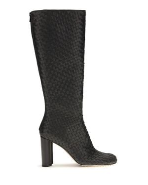 Bottega Veneta Cherry Intrecciato High Boots - Black