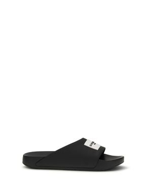 Givenchy Rubber Logo Slippers - White