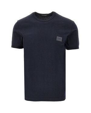 Dolce & Gabbana Dolce&Gabbana Logo Plate T-Shirt - Blue